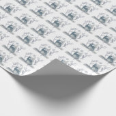 Papier Cadeau Parties scintillant neigeuse Deer Winter Solstice  (Coin)