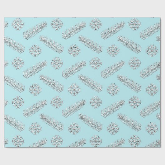 Papier Cadeau Parties scintillant Noël Arbre Fêtes des neiges Sn (Plat)