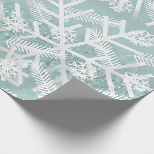 Papier Cadeau Parties scintillant Noël Arbre Fêtes des neiges Sn (Coin)