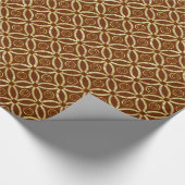 Papier Cadeau Parties scintillant Or & blanc moderne géométrique (Coin)