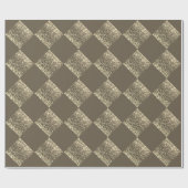 Papier Cadeau Parties scintillant or Brown Abstrait chic (Plat)