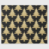 Papier Cadeau parties scintillant or élégante sapin de Noël moti (Plat)