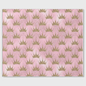 Papier Cadeau Parties scintillant or et rose (Plat)