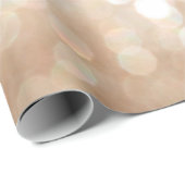 Papier Cadeau Parties scintillant or floue arrière - plan, noël (Coin rond)