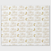 Papier Cadeau Parties scintillant or luxe script moderne brillan (Plat)