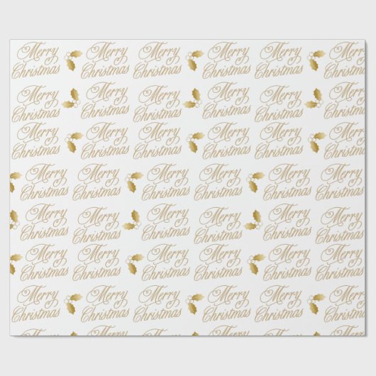 Papier Cadeau Parties scintillant or luxe script moderne brillan (Plat)