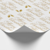 Papier Cadeau Parties scintillant or luxe script moderne brillan (Coin)
