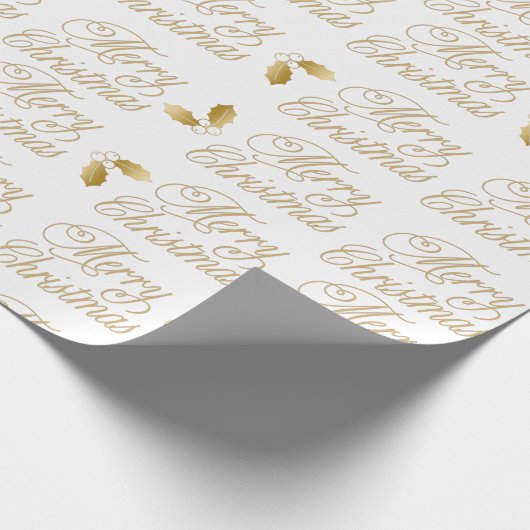 Papier Cadeau Parties scintillant or luxe script moderne brillan (Coin)