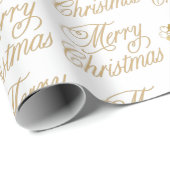Papier Cadeau Parties scintillant or luxe script moderne brillan (Coin rond)