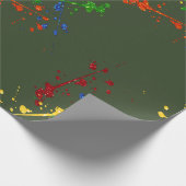 Papier Cadeau Parties scintillant Paintball Party Paint Splatter (Coin)