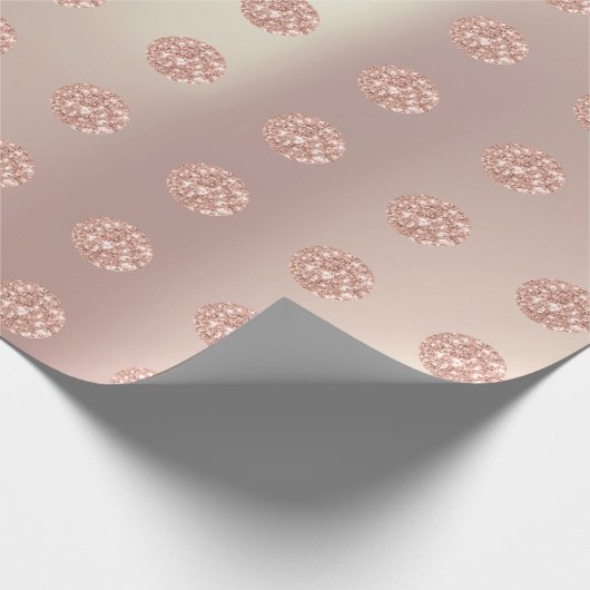Papier Cadeau Parties scintillant pois Sparkly Pearl Rose Pastel (Coin)