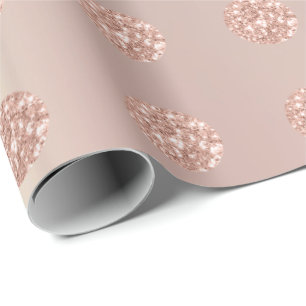 Papier Cadeau Parties scintillant pois Sparkly Pearl Rose Pastel