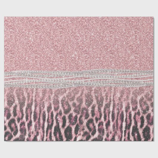 Papier Cadeau Parties scintillant poster de animal Chic Girly Ro (Plat)