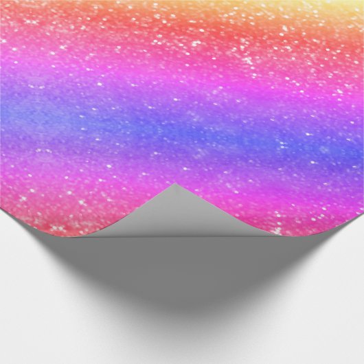 Papier Cadeau Parties scintillant Rainbow tendance (Coin)