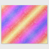 Papier Cadeau Parties scintillant Rainbow tendance (Plat)