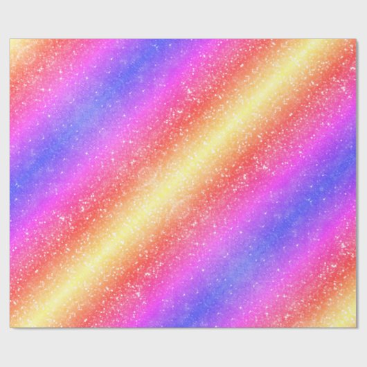 Papier Cadeau Parties scintillant Rainbow tendance (Plat)