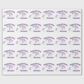 Papier Cadeau Parties scintillant Rainbow Unicorn Anniversaire e (Plat)