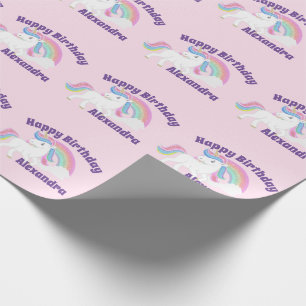 Papier Cadeau Parties scintillant Rainbow Unicorn Anniversaire e