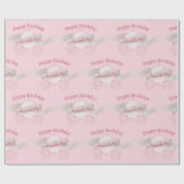 Papier Cadeau Parties scintillant rose Conte de fée de transport (Plat)