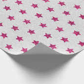 Papier Cadeau Parties scintillant rose couleur simple design cad (Coin)