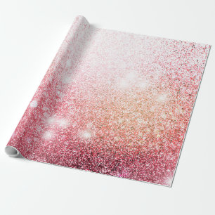 Papier Cadeau Parties scintillant rose élégant design chic
