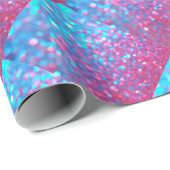 Papier Cadeau Parties scintillant rose et bleu étincelle (Coin rond)