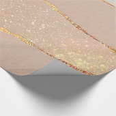 Papier Cadeau Parties scintillant Rose Gold de luxe (Coin)