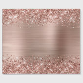 Papier Cadeau Parties scintillant Rose Gold Faux Foil (Plat)