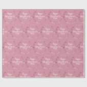 Papier Cadeau Parties scintillant rose pâle et diamants Bonne fê (Plat)