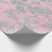 Papier Cadeau Parties scintillant rose pastel gris argent  légèr (Coin)
