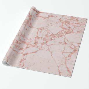 Papier Cadeau Parties scintillant rose rousse Marbre brillant