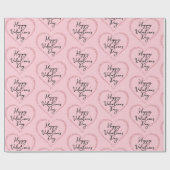 Papier Cadeau Parties scintillant rose Script romantique Saint V (Plat)