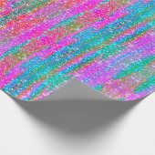 Papier Cadeau Parties scintillant rose violet Turquoise bleu fil (Coin)