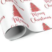 Papier Cadeau Parties scintillant rouge renne - joyeux noël (Coin rond)