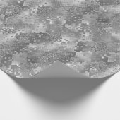 Papier Cadeau Parties scintillant Silver Glitzy Snake Print (Coin)
