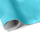 Papier Cadeau Parties scintillant Tiffany Aqua Ocean Turquoise G (Coin rond)