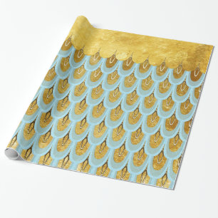 Papier Cadeau Parties scintillant Turquoise bleu brillant Balanc