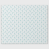 Papier Cadeau Parties scintillant turquoise Pieds bébé Baby show (Plat)