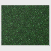 Papier Cadeau Parties scintillant vert émeraude foncé (Plat)
