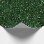 Papier Cadeau Parties scintillant vert émeraude foncé (Coin)