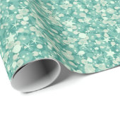 Papier Cadeau Parties scintillant Verte Et Blanche À La Menthe E (Coin rond)
