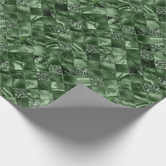 Papier Cadeau Parties scintillant verte Métallo brillant Noël de (Coin)