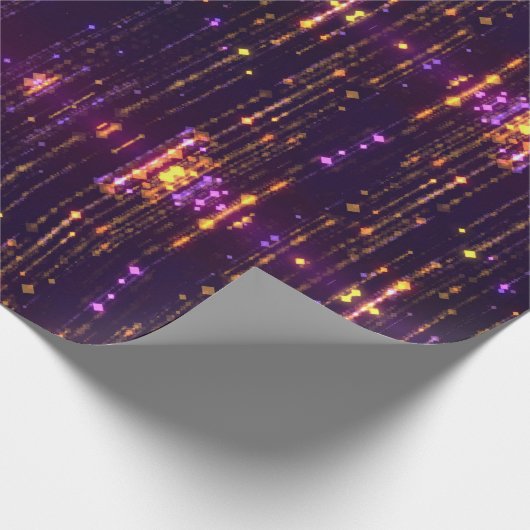Papier Cadeau Parties scintillant violet élégant or Mogern Spark (Coin)