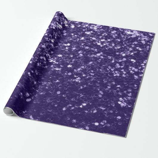 Papier Cadeau Parties scintillant violet foncé ultra violet scin (Déroulé)