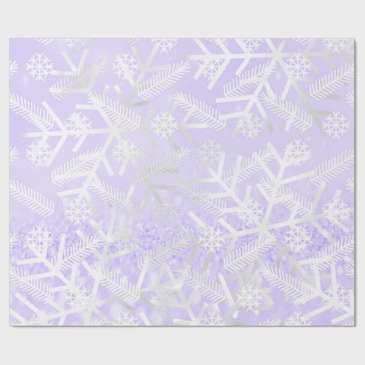 Papier Cadeau Parties scintillant violet Noël Flambeilles de nei (Plat)