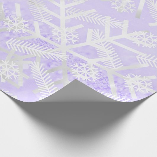 Papier Cadeau Parties scintillant violet Noël Flambeilles de nei (Coin)