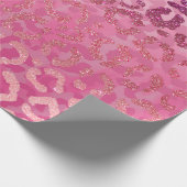 Papier Cadeau Parties scintillant violet rose léopard Poster de (Coin)