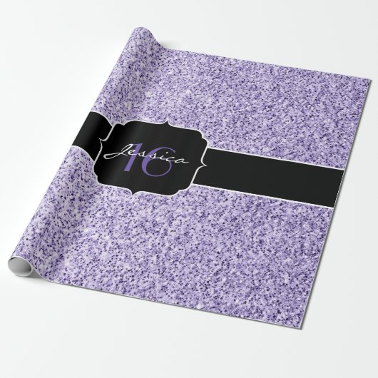 Papier Cadeau Parties scintillant violet ultra violet brillant S (Déroulé)
