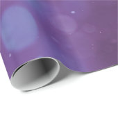 Papier Cadeau Parties scintillant violette Confetti Faux Foil (Coin rond)