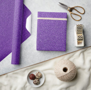 Papier Cadeau Parties scintillant violette, Étincelle, Arrière -